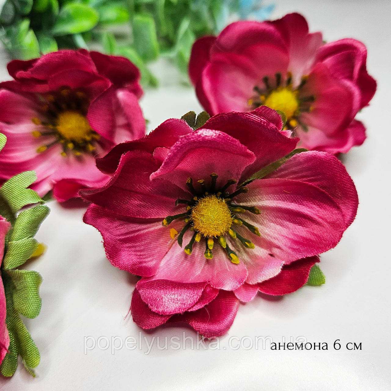 Головка "Анемона" 6 см малинова, фото 1
