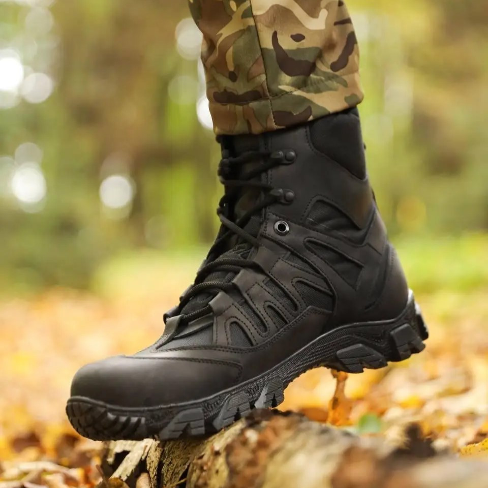 Ботинки мужские зимние Undolini Крейзи American черные,утепленные кожаные ботинки air-tex для военнослужащих 41 - фото 1 - id-p2066448640
