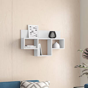 Книжкова полиця із ДСП ПК-49, колір Білий, фото 2