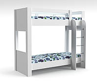 Кровать двухэтажная кровать разборная + основание с ламелями Тандем 1 1800х2080х880мм Белый