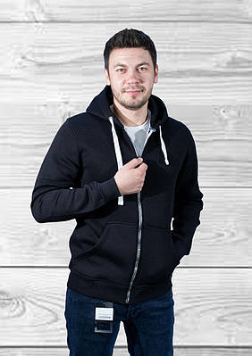 Батник Red-Down теплий чоловічий на блискавці L_XXXL арт.1551, XL, 50, Чорний
