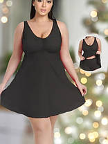 Купальник-платье с шортами 7550 Fuba Дарья красный(В НАЛИЧИИ ТОЛЬКО 60 62 64 66 68 УКР р-ры), фото 3