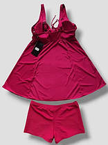 Купальник-платье с шортами 7550 Fuba Дарья красный(В НАЛИЧИИ ТОЛЬКО 60 62 64 66 68 УКР р-ры), фото 4