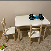 Стол и стульчик для детей Дерево и ЛДСП от производителя Детский столик и стульчик