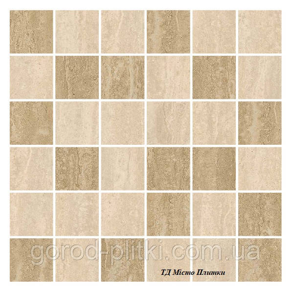 Керамогранітна мозаїка M 02 023 Tuff ІнтерГрес бежевий 30*30 см, фото 1