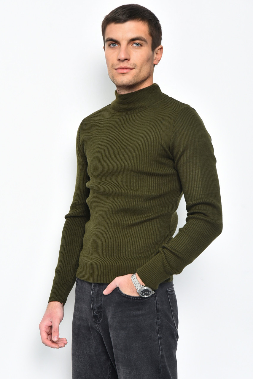 Гольф чоловічий кольору хакі акриловий р.L 169926P, фото 1