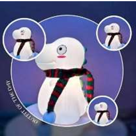 Силіконовий дитячий нічник «Дракоша» 7 LED кольорів USB нічник-світильник