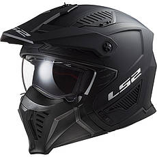 МОТОШОЛОМ ТРАНСФОРМЕР LS2 OF606 DRIFTER SOLID КОЛІР MATT BLACK