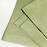 Комплект штори 2 шт 280х250 см мікровелюр Світло-зелений, тюль бамбук 400 см Тепло-білий, фото 9