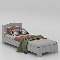 Ліжко односпальне КР-8 Дитяча  з ламелями 766х2112х834 мм Сірий