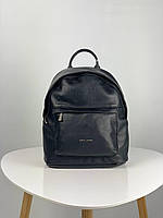 Женский рюкзак черный городской из кожзам французского бренда David Jones.