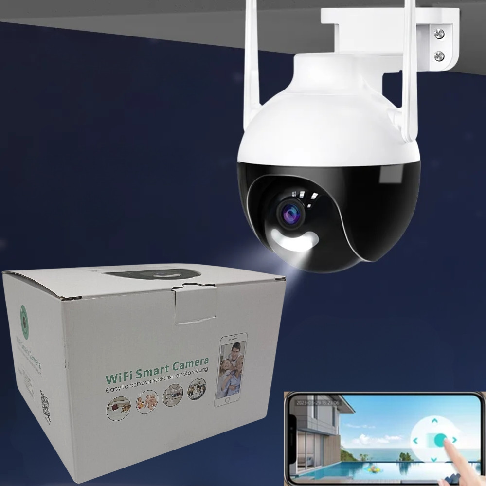 Камера відеоспостереження вулична N18 6MP WiFi поворотна система з мікрофоном IP камера з віддаленим доступом