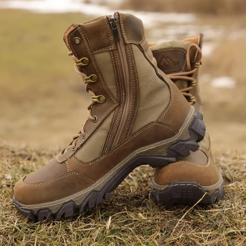 Армейские берцы Койот, тактическая зимняя обувь на меху, военные ботинки на замке для военных 44 - фото 2 - id-p2066496228