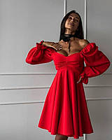 Платье женское элегантное костюмка люкс 42-44; 46-48 (4цв) "AMUR" от производителя