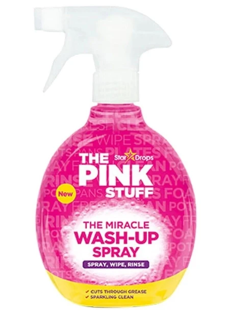 Засіб для миття посуду та чищення всіх поверхонь від жиру The Pink Stuff The Miracle Wash-Up Spray 500мл, фото 1