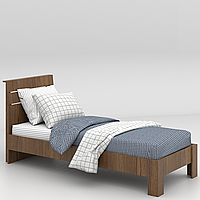 Односпальне ліжко + основа з ламелями КР-8 Класік  Дуб Родос темний 766х866х2130 мм