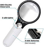 Ручна лупа ювелірна з LED-підсвіткою "Eagle Magnifier" 45Х, фото 10