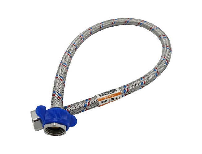 Шланг для воды в металлической оплетке 1/2 ВВ 1 м ASCO AS-Flex (ID ...