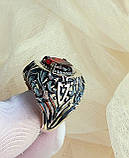 Широкий срібний перстень жіночий вага 10 грам, фото 7