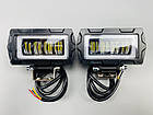 Фара LED прямокутна 6 Led діодів 3D лінза 9-32V 6000К, IP67 світлодіодна протитуманна фара, фото 8