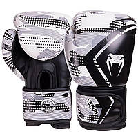 Перчатки боксерские на липучке VENUM Challenger BO-3397 (р-р 12oz, черный-белый)