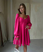 Платье женское элегантное костюмка люкс 42-44; 46-48 (4цв) "AMUR" от производителя 42/44, Розовый
