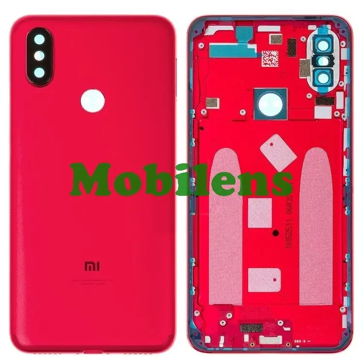 Xiaomi Mi A2, M1804D2SG, Mi 6X Задня кришка червона + скло камери