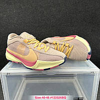 Eur40-46 кроссовки Nike Zoom Freak 5 бежевые желтые мужские баскетбольные