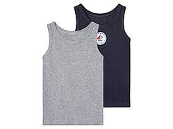 Майки для хлопчика Lupilu комплект з 2 штук: сіра + темно-синя, розмір 98-104