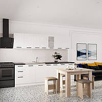 Комплект мебели на кухню Comfort 2,6 м Белый