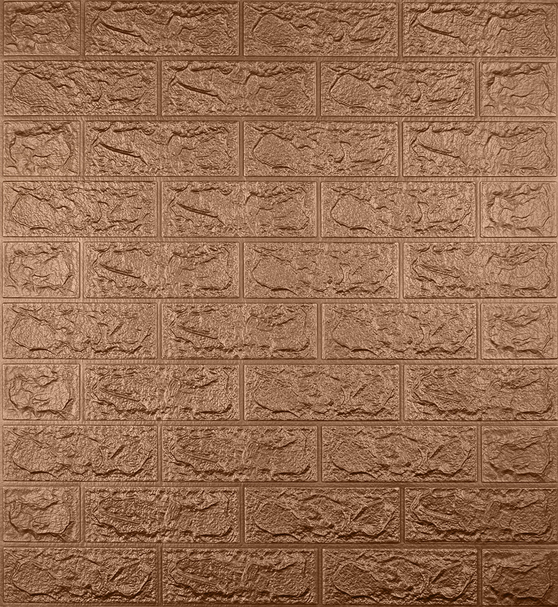 Панель стінова 3D 700х770х5мм Коричневий 020-5 (цегла) Os-BG20, фото 1