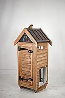Коптильня деревянная электрическая для холодного и горячего копчения Drevos "СЕМЕЙНАЯ 2.0" 570х560х1300