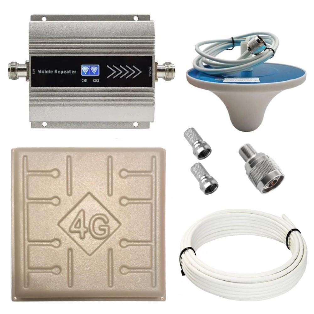 Підсилювач мобільного зв'язку та інтернету, репітер GSM mini 900 + 1800 МГц 2G, 4G LTE (17/3 дБі), фото 1