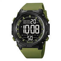 Часы наручные мужские SKMEI 1845AG ARMY GREEN, армейские водостойкие тактические часы. Цвет: зеленый GL-55
