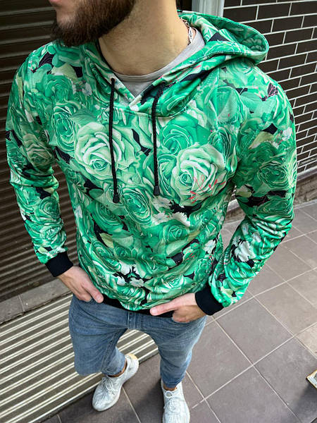 Green rose hoodie best sale