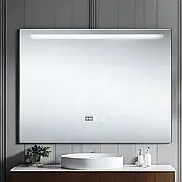 Зеркало настенное с антизапотеванием и LED-подсветкой Qtap Mideya DC-F915, 800х600 мм