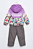 Куртка та напівкомбінезон дитячий для дівчинки єврозима фіолетового кольору р.15 169526P, фото 2