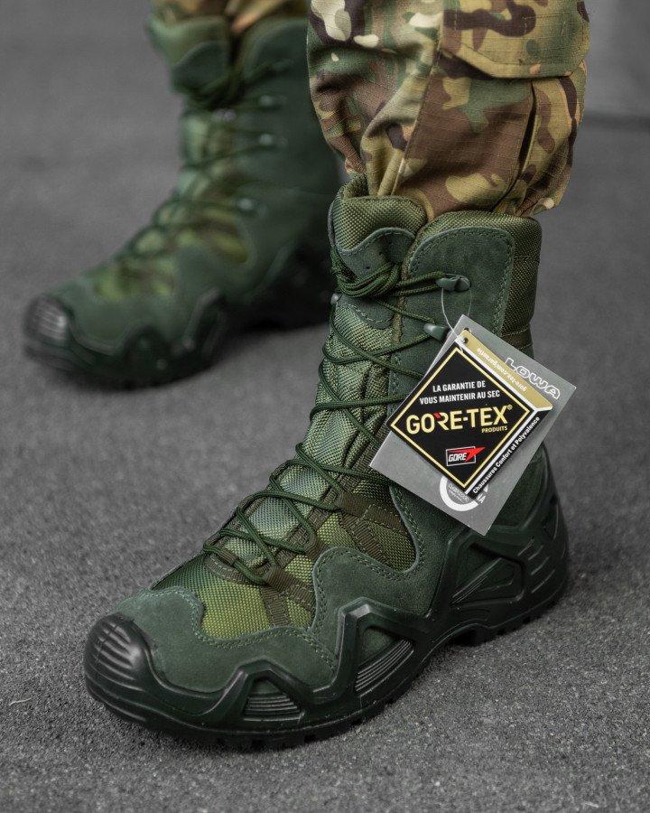 Замшеві тактичні черевики для військових ЗСУ, Якісне армійське взуття берці Cordura олива