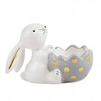 Подставка под яйцо "Пасхальный кролик" 10.5*7.5 см, керамика., в упаковке 4шт. (5005-010)