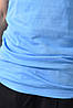 Майка чоловіча однотонна блакитного кольору 169037P, фото 4