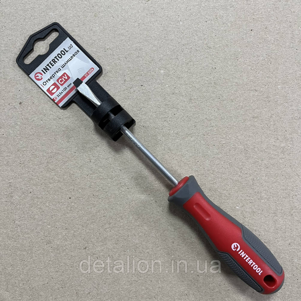 Викрутка шліцьова SL5.0*100 мм, CR-V INTERTOOL VT-3306, фото 1