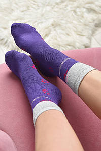 Шкарпетки махрові жіночі фіолетового кольору розмір 37-42 168999P