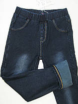 Утеплені штани джинсові для дівчаток, розміри 122.128, арт А-47