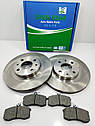 Диск передній гальмівний R14 (к-т 2 штуки+ колодки) ВАЗ 2110 2111 2112 SHIN KUM Корея, фото 2