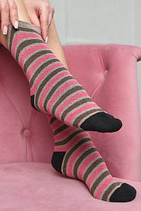 Шкарпетки махрові жіночі в смужку розмір 23-25(36-39) 169241P