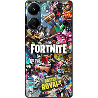 Силіконовий чохол бампер для Xiaomi Redmi 13C з картинкою Fortnite Фортнайт