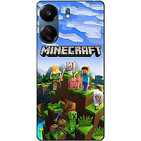 Силіконовий чохол бампер для Xiaomi Redmi 13C з малюнком Minecraft Майнкрафт