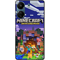 Силіконовий чохол бампер для Xiaomi Redmi 13C з картинкою Майнкрафт Minecraft