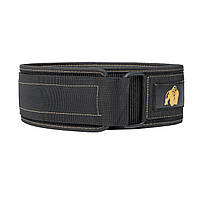 Пояс для важкої атлетики Gorilla Wear 4-Inch Nylon Lifting Belt чорно-золотий