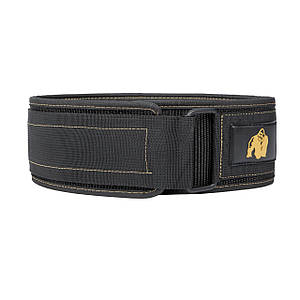 Пояс для важкої атлетики Gorilla Wear 4-Inch Nylon Lifting Belt чорно-золотий